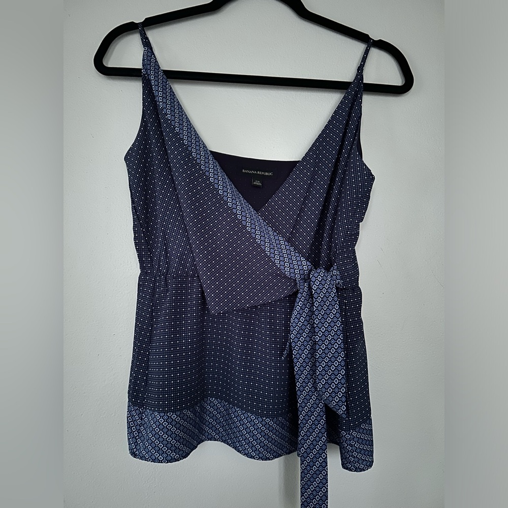 Banana Republic Blue satin tank